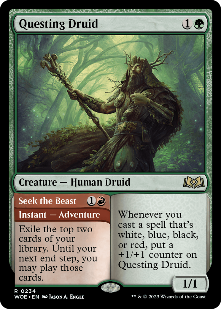Questing Druid // Seek the Beast | Wilds of Eldraine #234