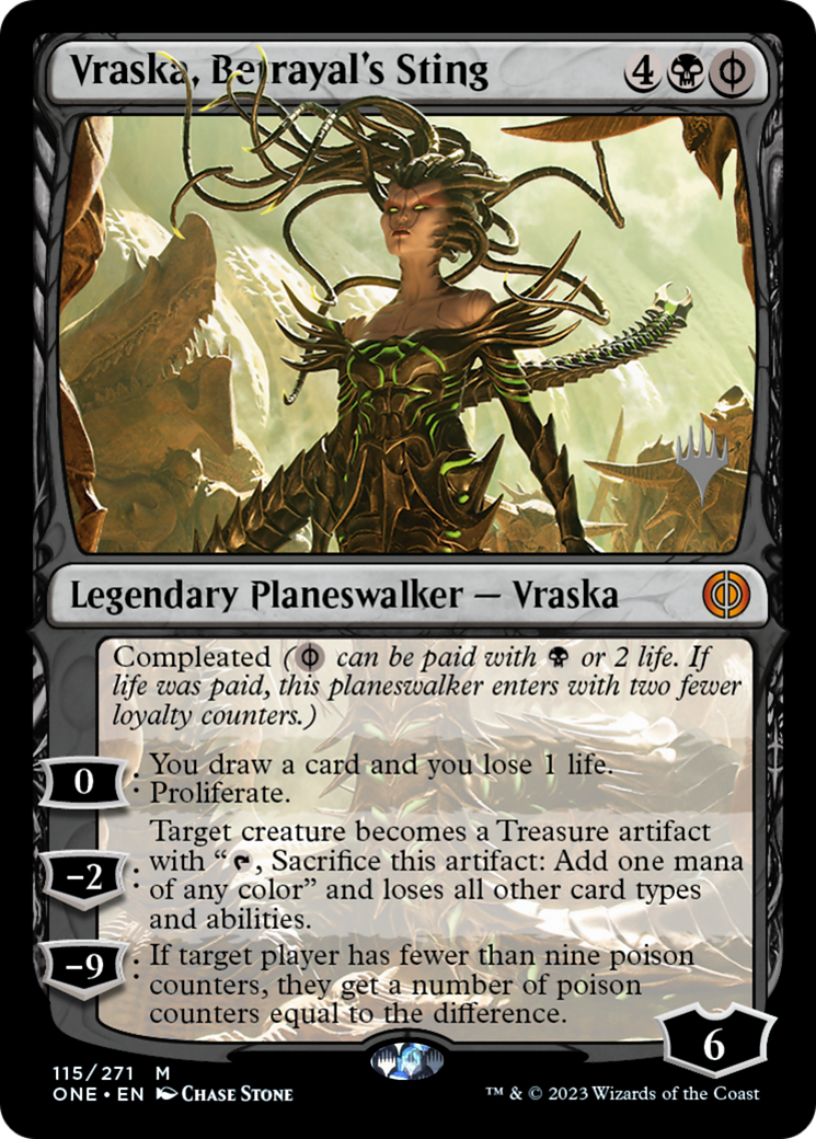 Vraska, Betrayal's Sting | Phyrexia: All Will Be One Promos #115p