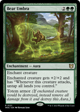 Bear Umbra | Wilds of Eldraine Commander #121