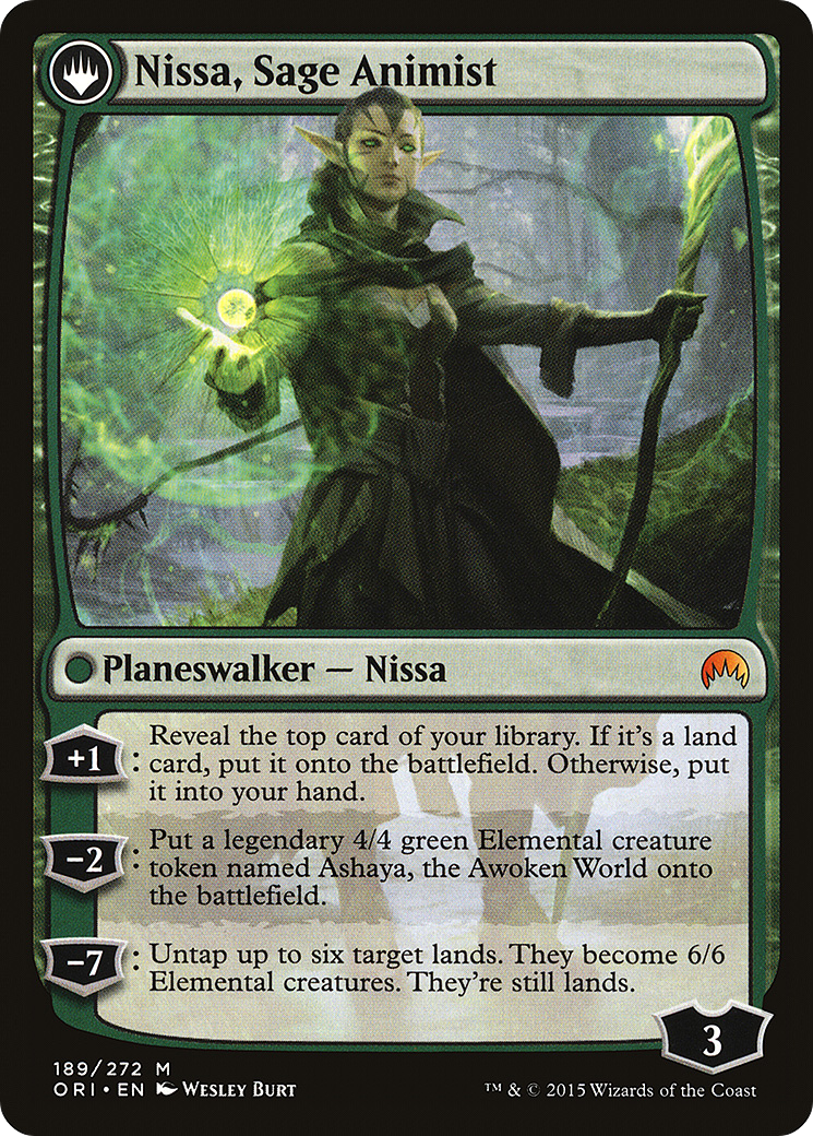 Nissa, Vastwood Seer // Nissa, Sage Animist | The List #ORI-189