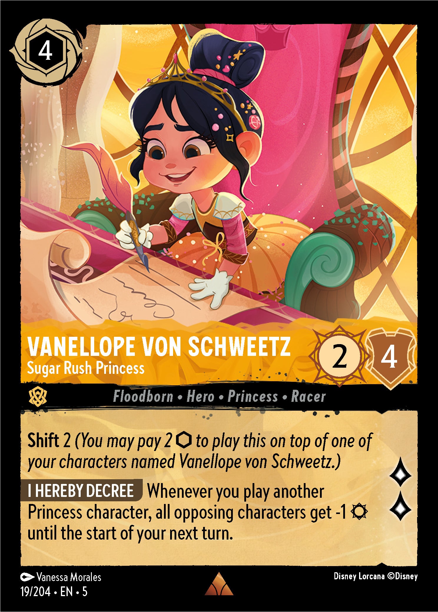 Vanellope von Schweetz - Sugar Rush Princess | Shimmering Skies #19 [foil]  – Unplugged Games, image size:1488x2079