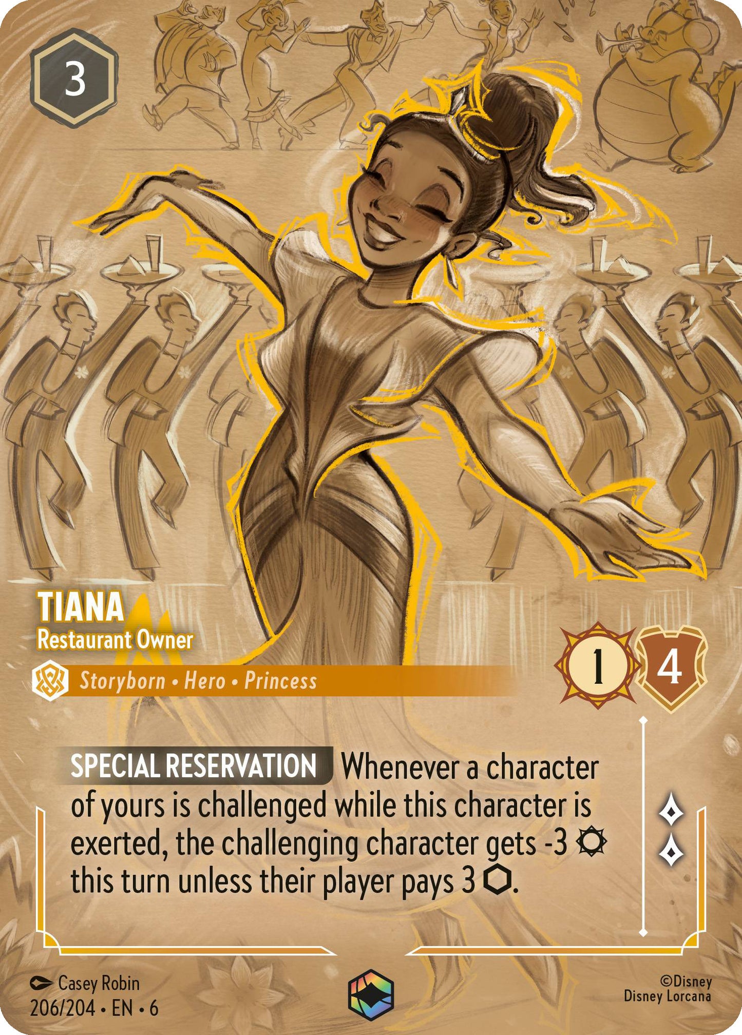 Tiana - Restaurant Owner | Azurite Sea #206 (Enchanted)