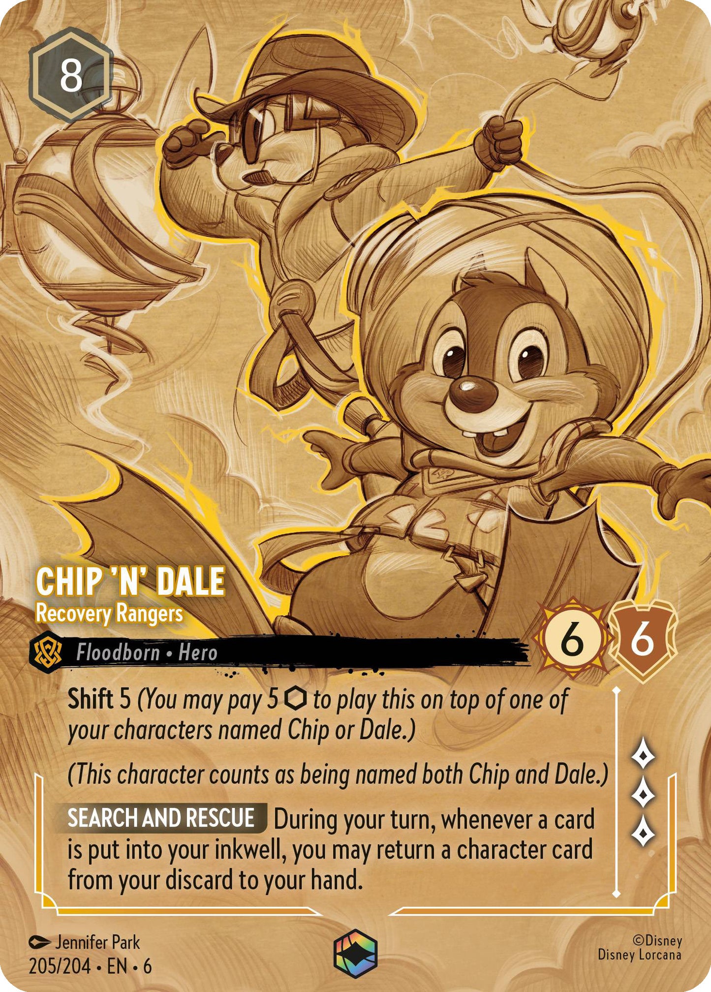 Chip 'n' Dale - Recovery Rangers | Azurite Sea #205 (Enchanted)
