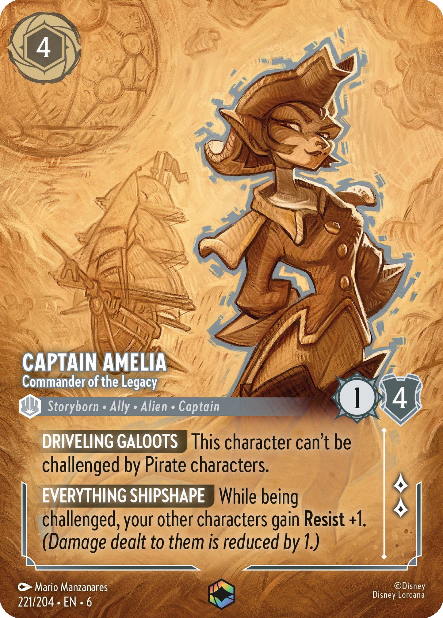 Captain Amelia - Commander of the Legacy | Azurite Sea #221 (Enchanted)