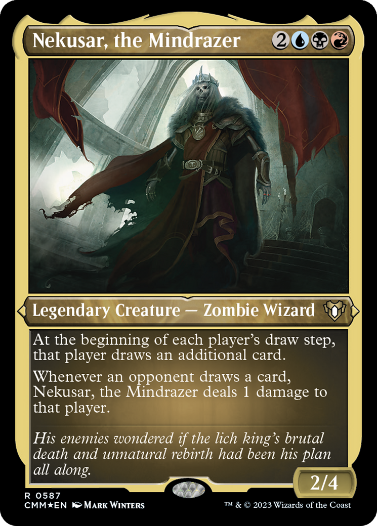 Nekusar, the Mindrazer | Commander Masters #587 [etched]