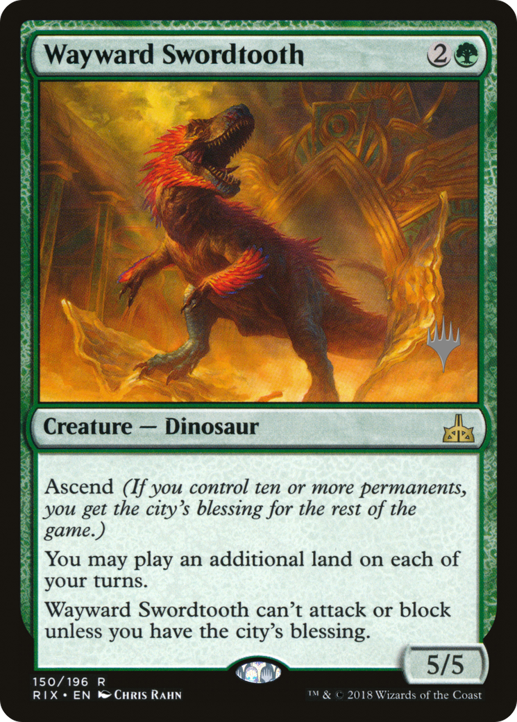 Wayward Swordtooth | Rivals of Ixalan Promos #150p