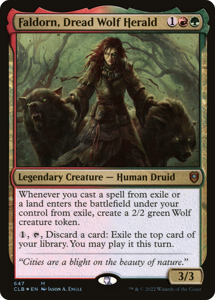 Faldorn, Dread Wolf Herald | Commander Legends: Battle for Baldur's Gate #647 [foil]