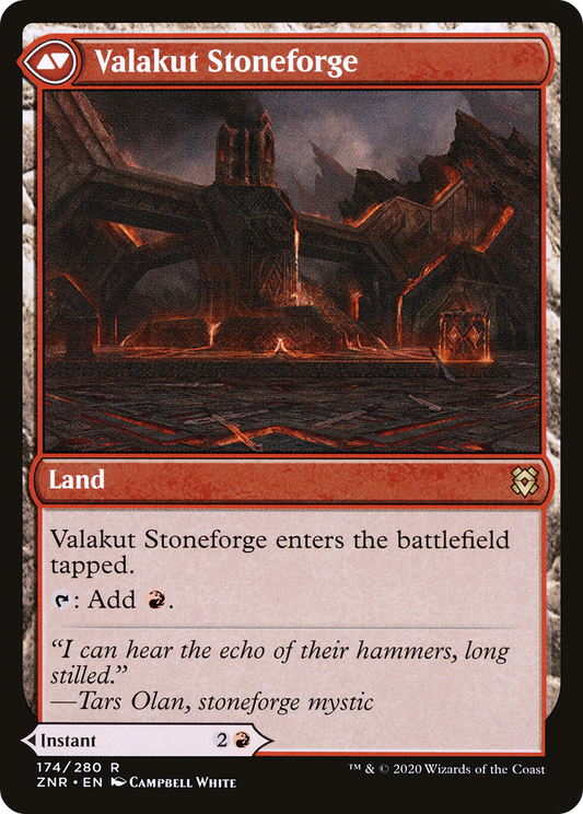 Valakut Awakening // Valakut Stoneforge | Zendikar Rising #174 [foil]