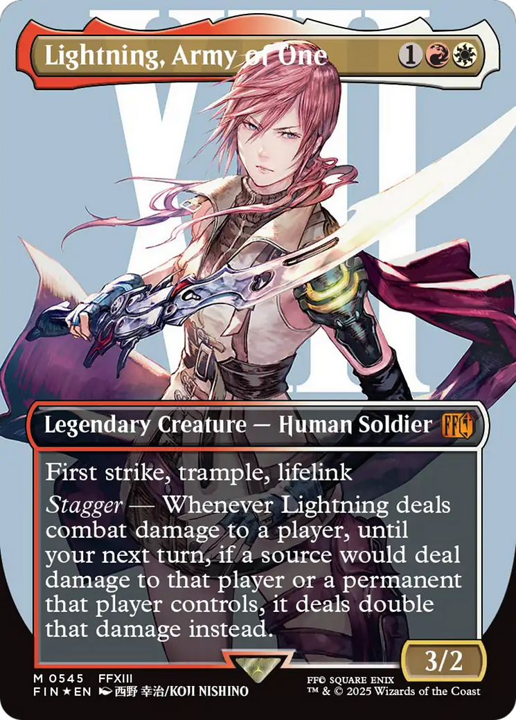 Lightning, Army of One | Final Fantasy #545 [foil]