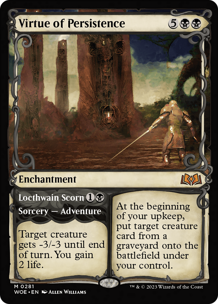 Virtue of Persistence // Locthwain Scorn | Wilds of Eldraine #281 [foil]