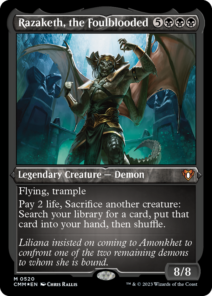 Razaketh, the Foulblooded | Commander Masters #520 [etched]