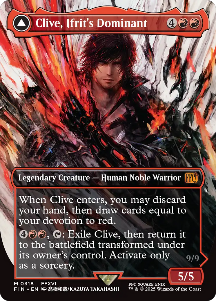 Clive, Ifrit's Dominant // Ifrit, Warden of Inferno | Final Fantasy #318 [foil]