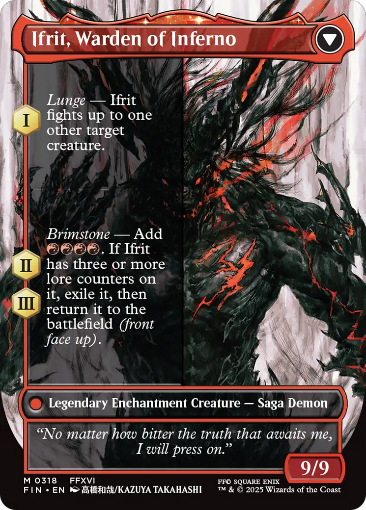 Clive, Ifrit's Dominant // Ifrit, Warden of Inferno | Final Fantasy #318 [foil]