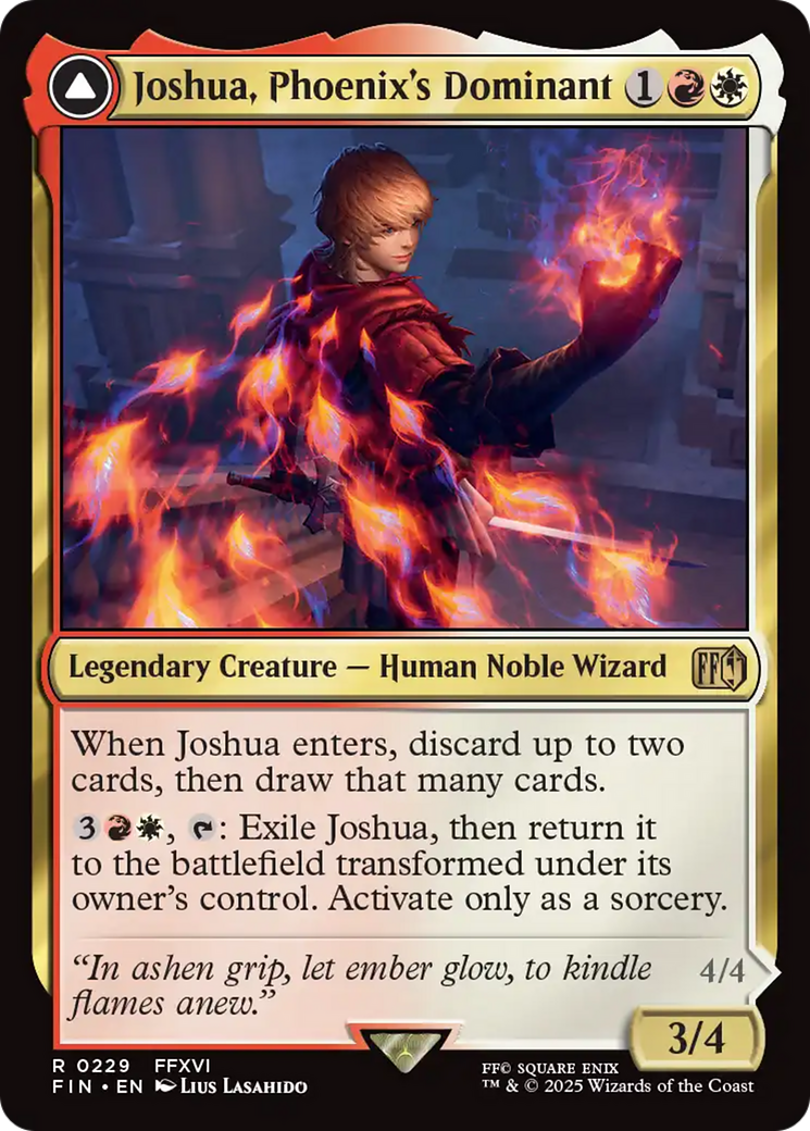 Joshua, Phoenix's Dominant // Phoenix, Warden of Fire | Final Fantasy #229 [foil]