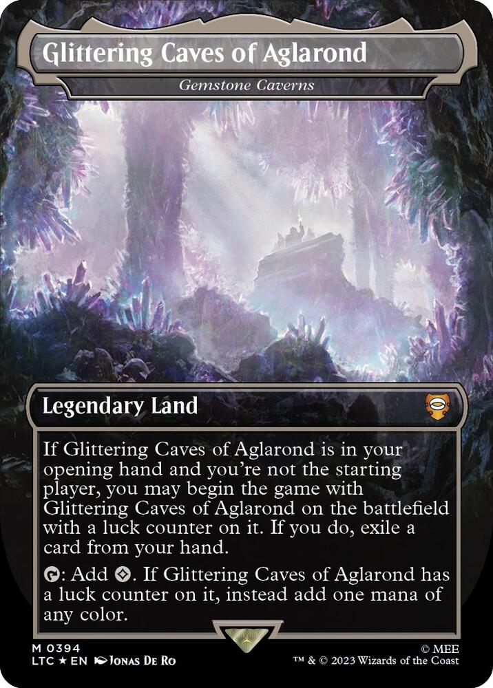 Glittering Caves of Aglarond - Gemstone Caverns (Surge Foil) | Commander: The Lord of the Rings: Tales of Middle-earth #394