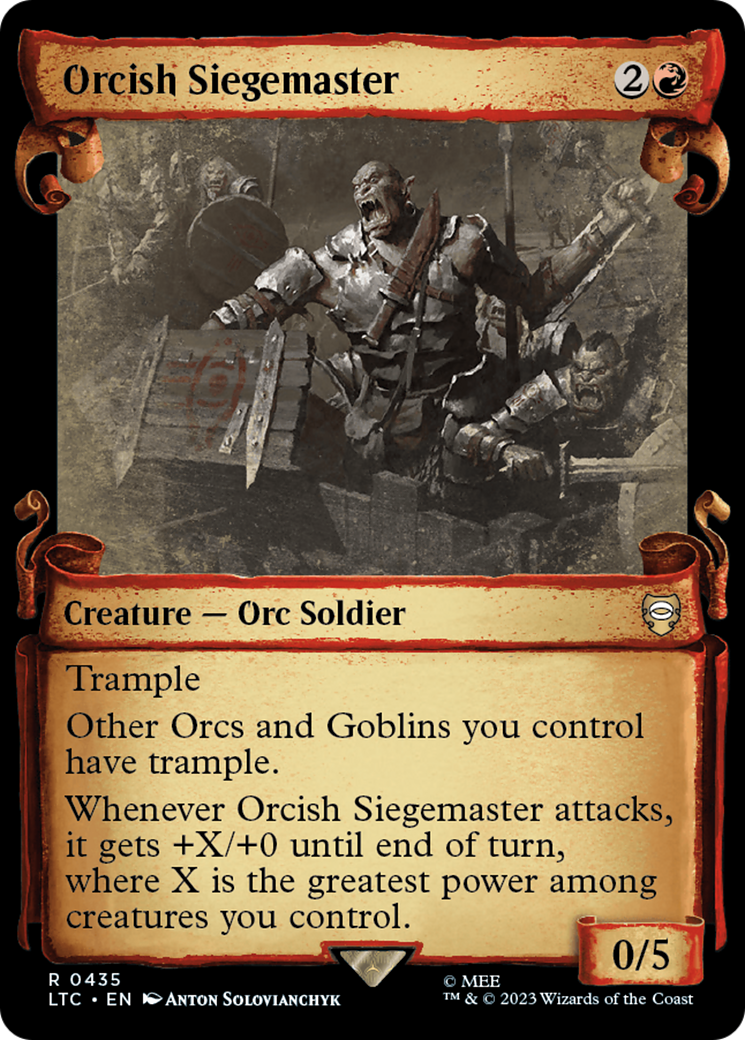 Orcish Siegemaster | Tales of Middle-earth Commander #435 [foil]