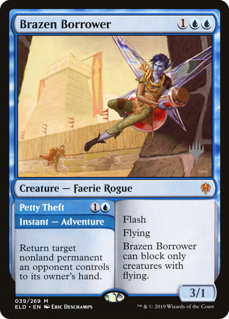 Brazen Borrower // Petty Theft | Throne of Eldraine Promos #39p [foil]