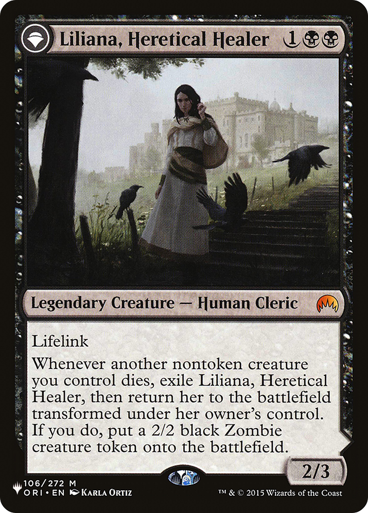 Liliana, Heretical Healer // Liliana, Defiant Necromancer | The List #ORI-106