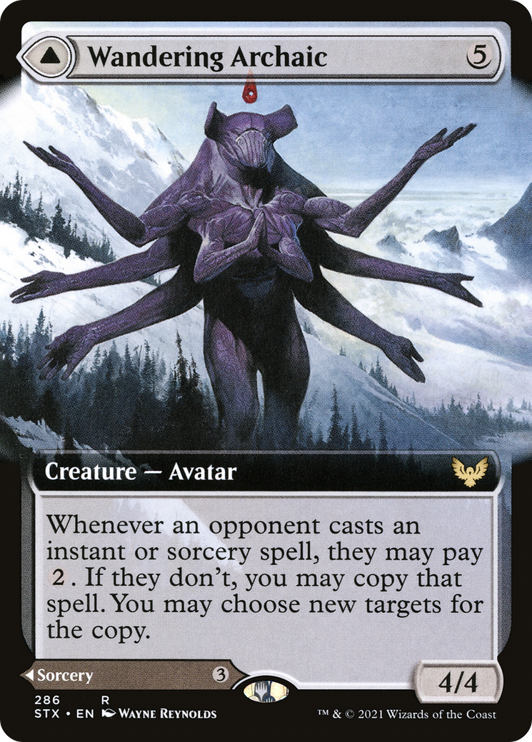Wandering Archaic // Explore the Vastlands | Strixhaven: School of Mages #286 [foil]