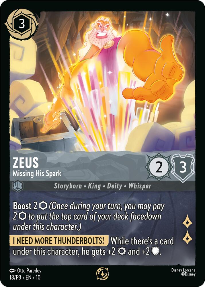 Zeus - Missing His Spark | Disney Lorcana Promo Cards #18