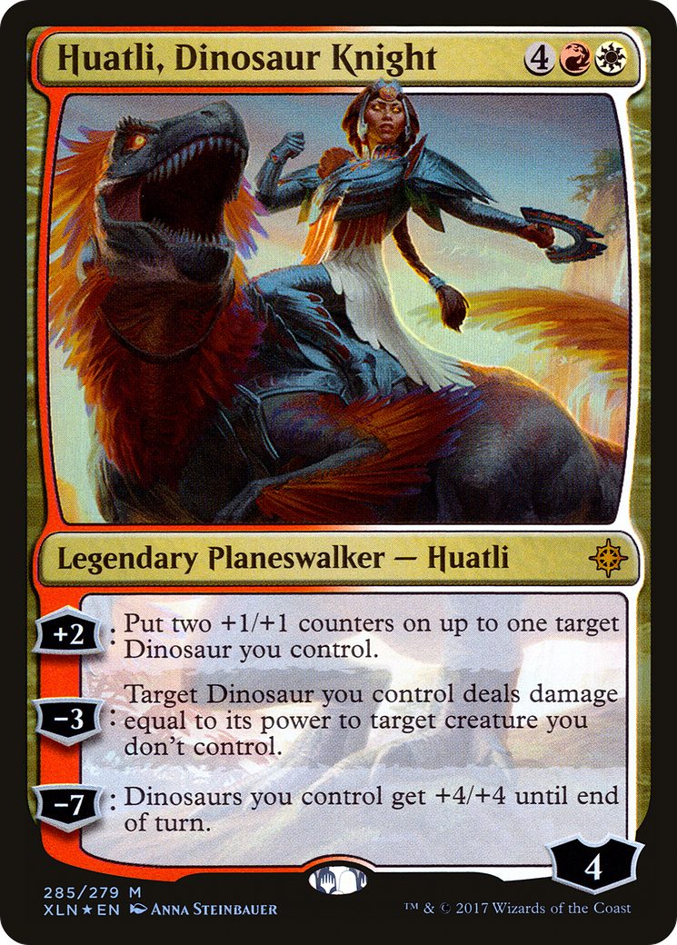 Huatli, Dinosaur Knight | Ixalan #285 [foil]