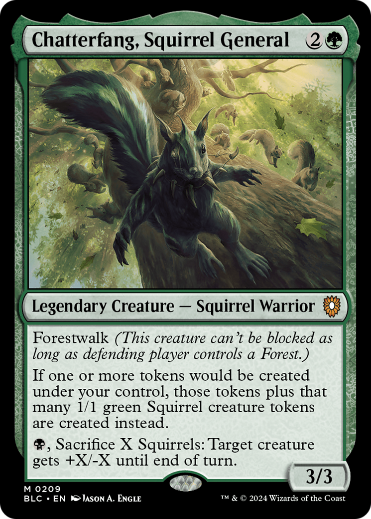 Chatterfang, Squirrel General | Bloomburrow Commander #209