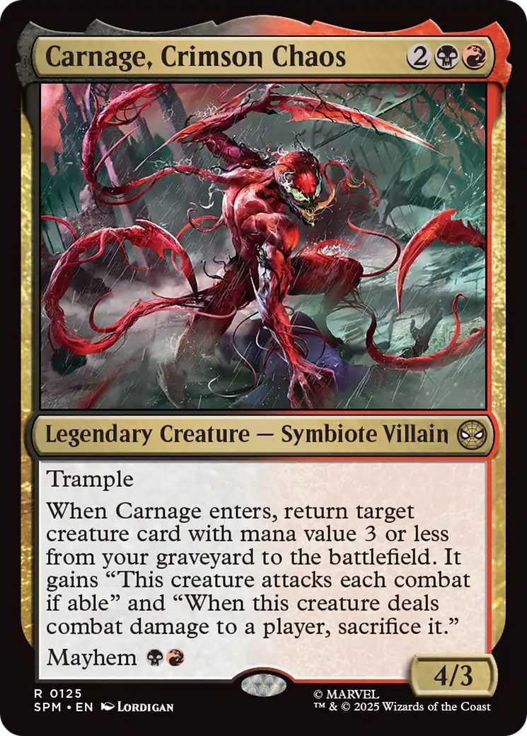 Carnage, Crimson Chaos | Marvel's Spider-Man #125 [foil]
