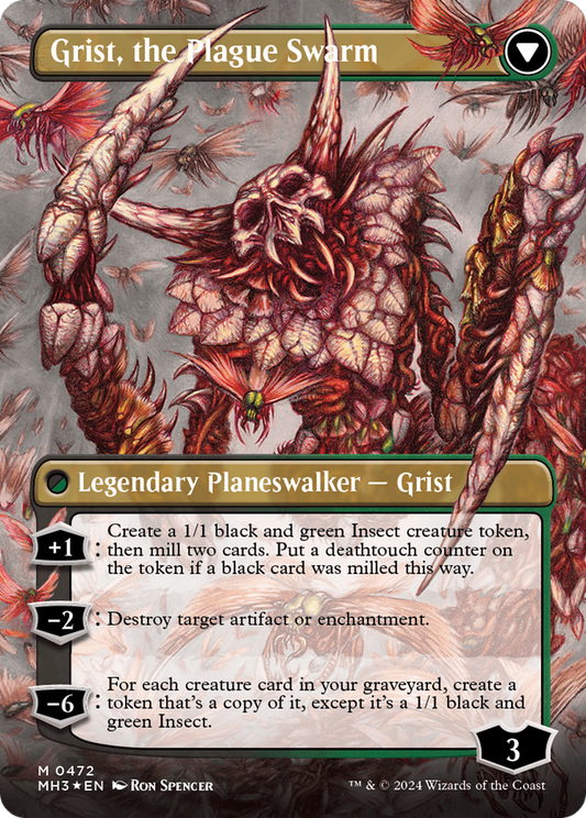 Grist, Voracious Larva // Grist, the Plague Swarm | Modern Horizons 3 #472 [foil]