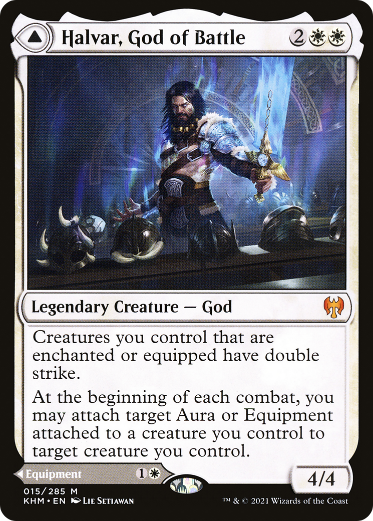 Halvar, God of Battle // Sword of the Realms | Kaldheim #15 [foil]