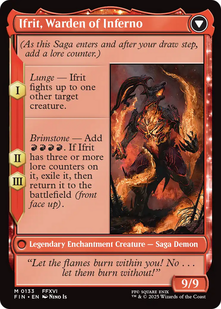 Clive, Ifrit's Dominant // Ifrit, Warden of Inferno | Final Fantasy #133 [foil]