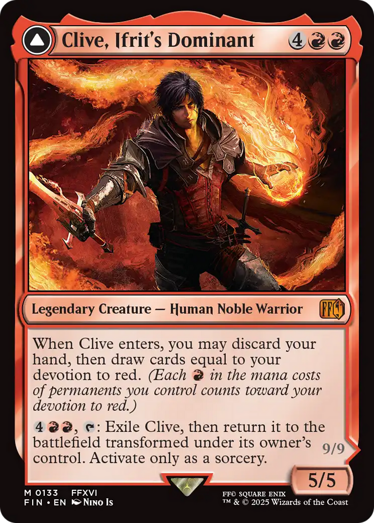Clive, Ifrit's Dominant // Ifrit, Warden of Inferno | Final Fantasy #133 [foil]