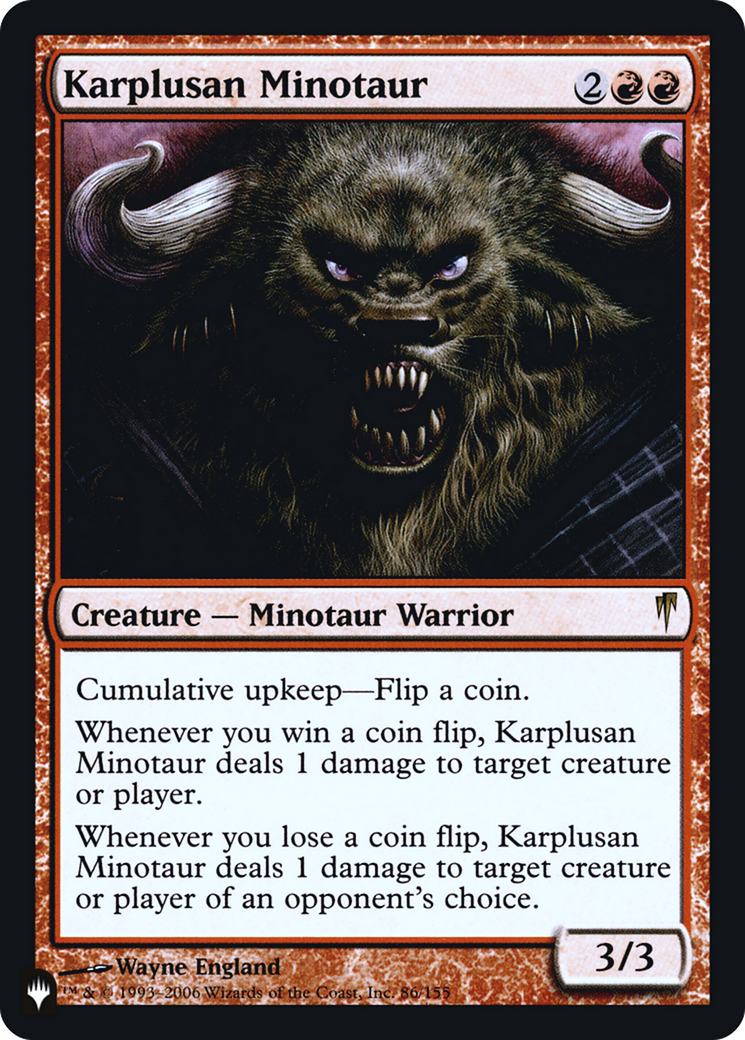Karplusan Minotaur | The List #CSP-86 [foil]