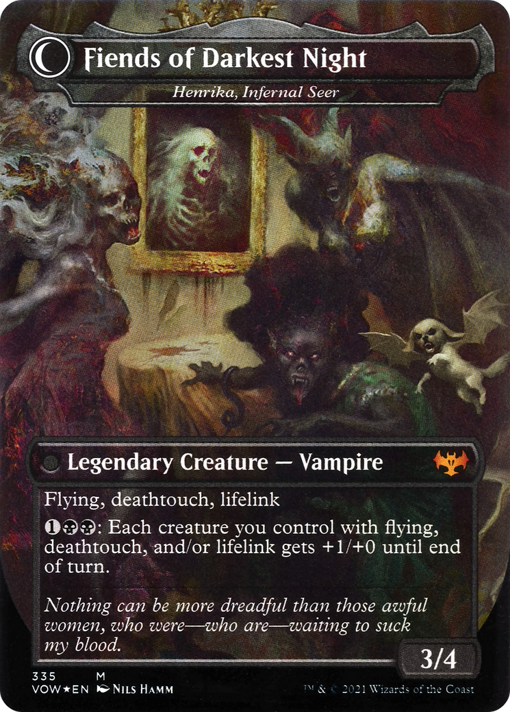 Henrika Domnathi // Henrika, Infernal Seer | Innistrad: Crimson Vow #335 [foil]