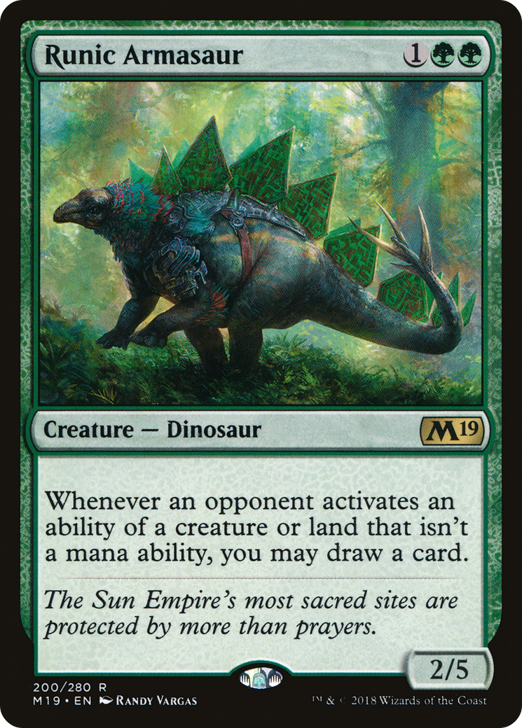 Runic Armasaur | Core Set 2019 #200 [foil]