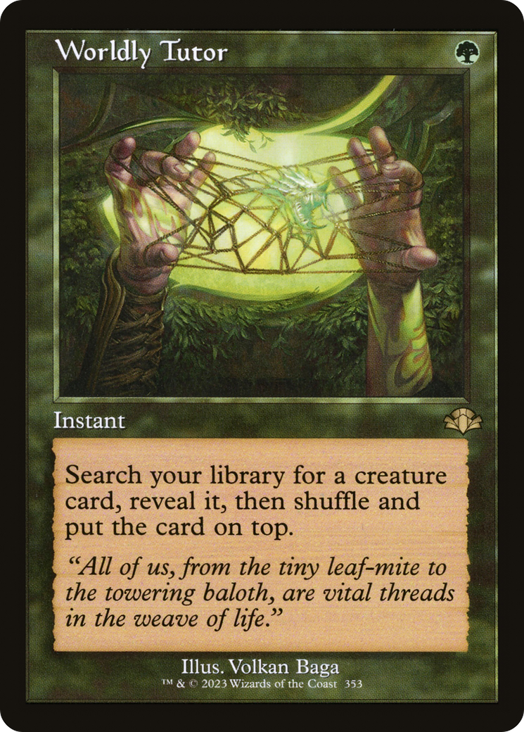 Worldly Tutor | Dominaria Remastered #353 [foil]