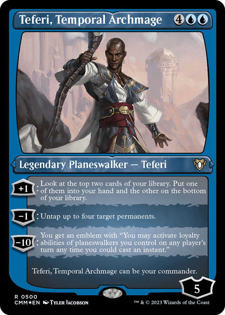 Teferi, Temporal Archmage | Commander Masters #500 [etched]