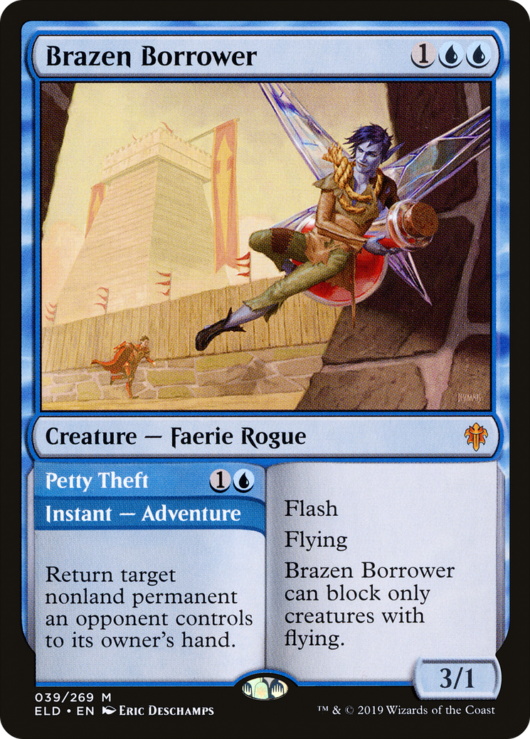 Brazen Borrower // Petty Theft | Throne of Eldraine #39 [foil]