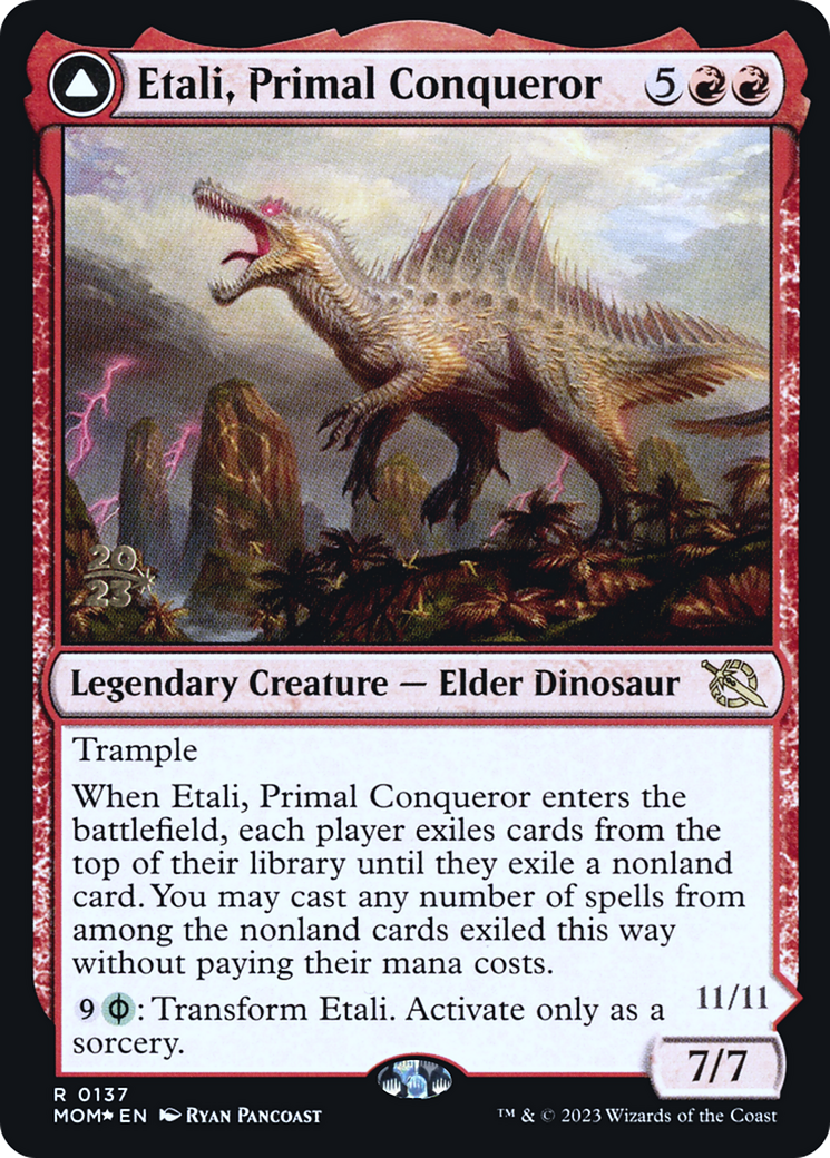 Etali, Primal Conqueror // Etali, Primal Sickness | March of the Machine Promos #137s [foil]