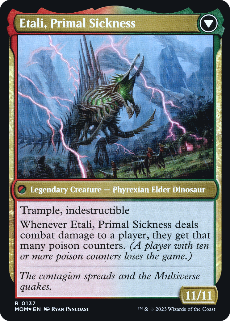 Etali, Primal Conqueror // Etali, Primal Sickness | March of the Machine Promos #137s [foil]