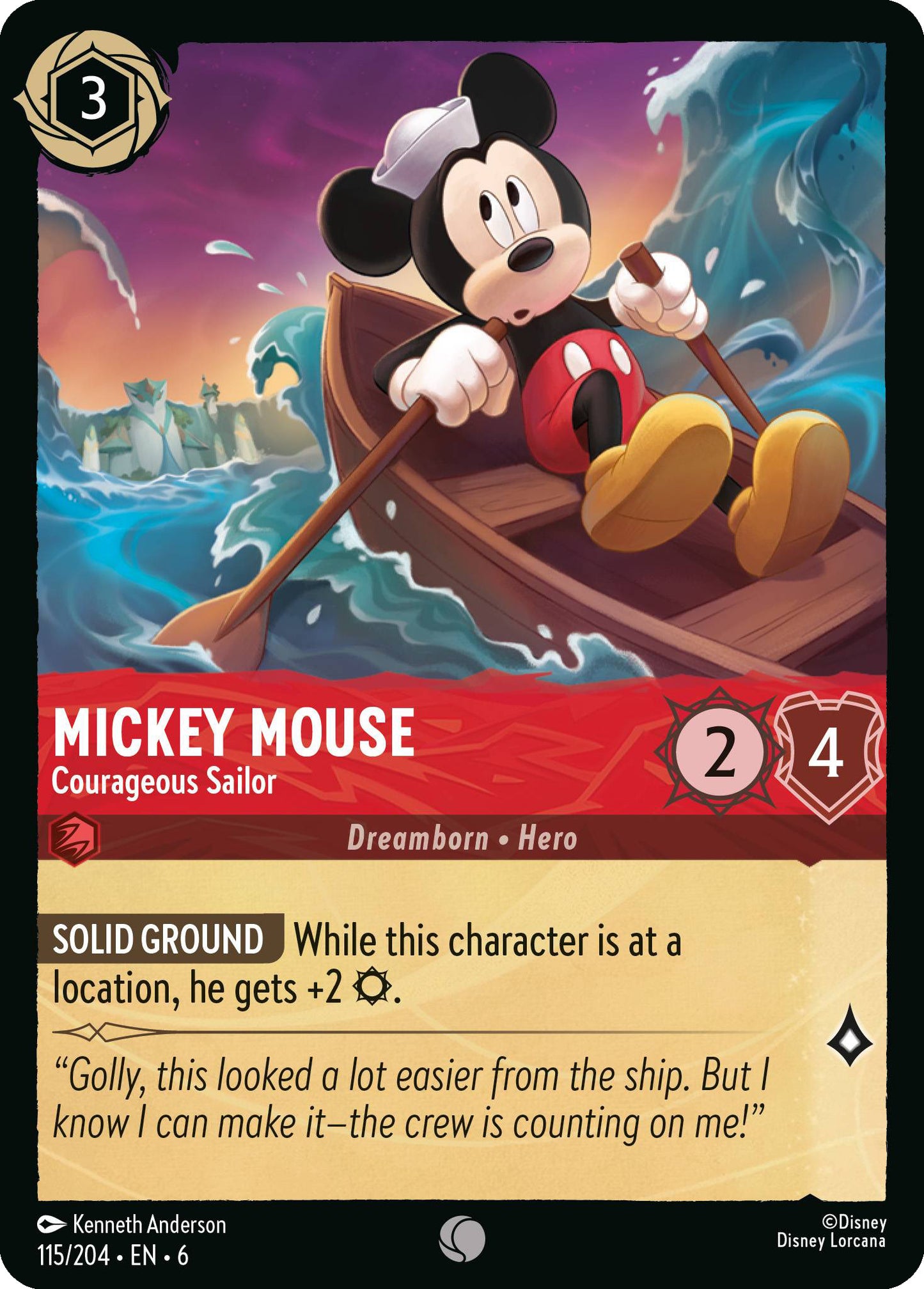 Mickey Mouse - Courageous Sailor | Azurite Sea #115 [foil]