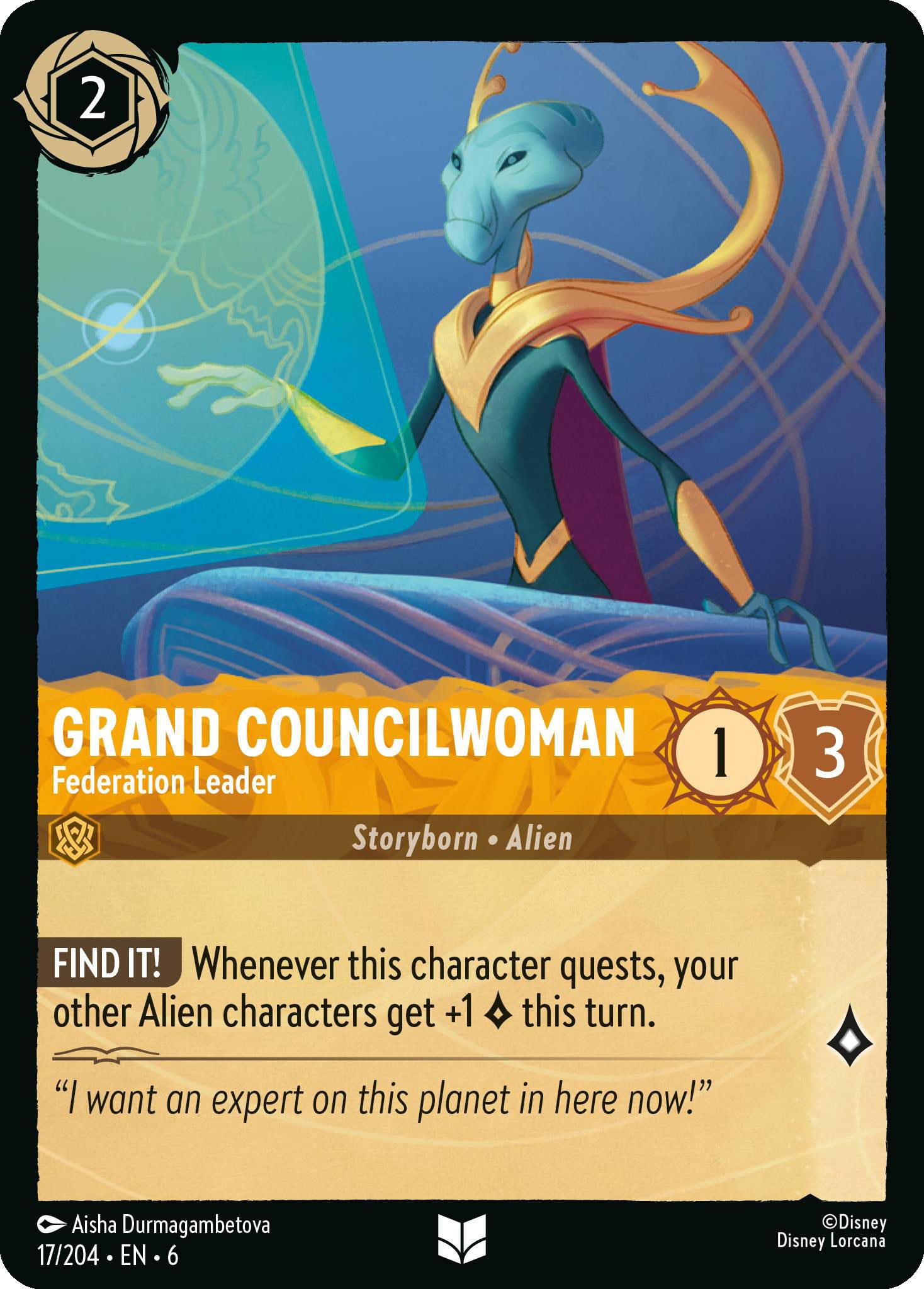 Grand Councilwoman - Federation Leader | Azurite Sea #17 [foil]