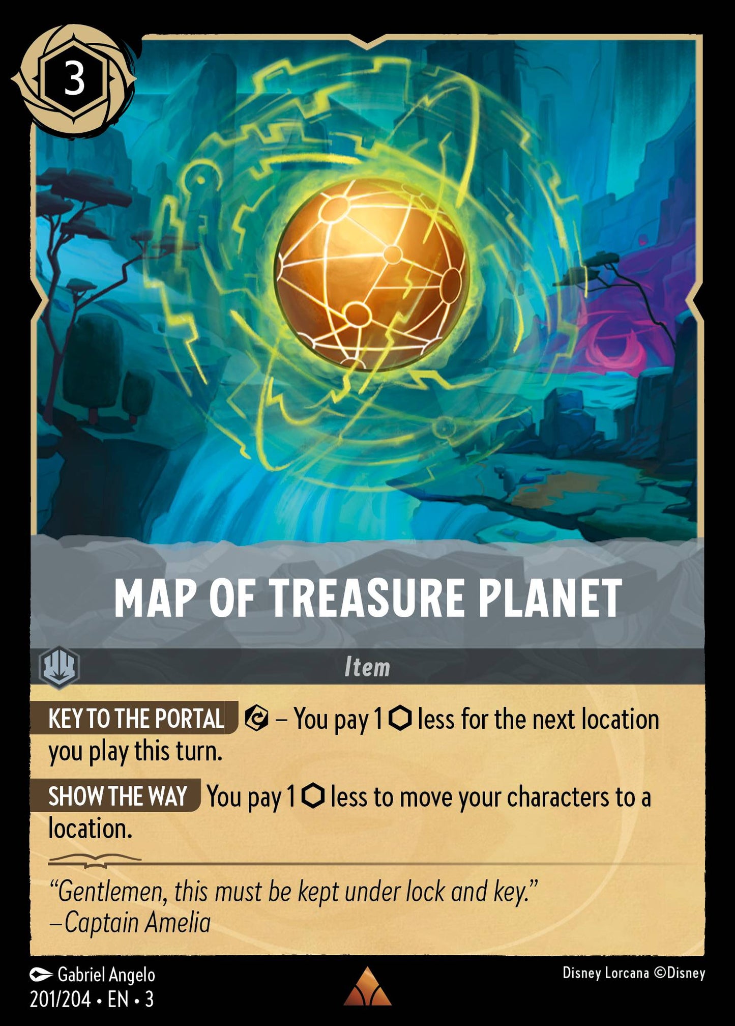 Map of Treasure Planet | Into the Inklands #201 [foil]