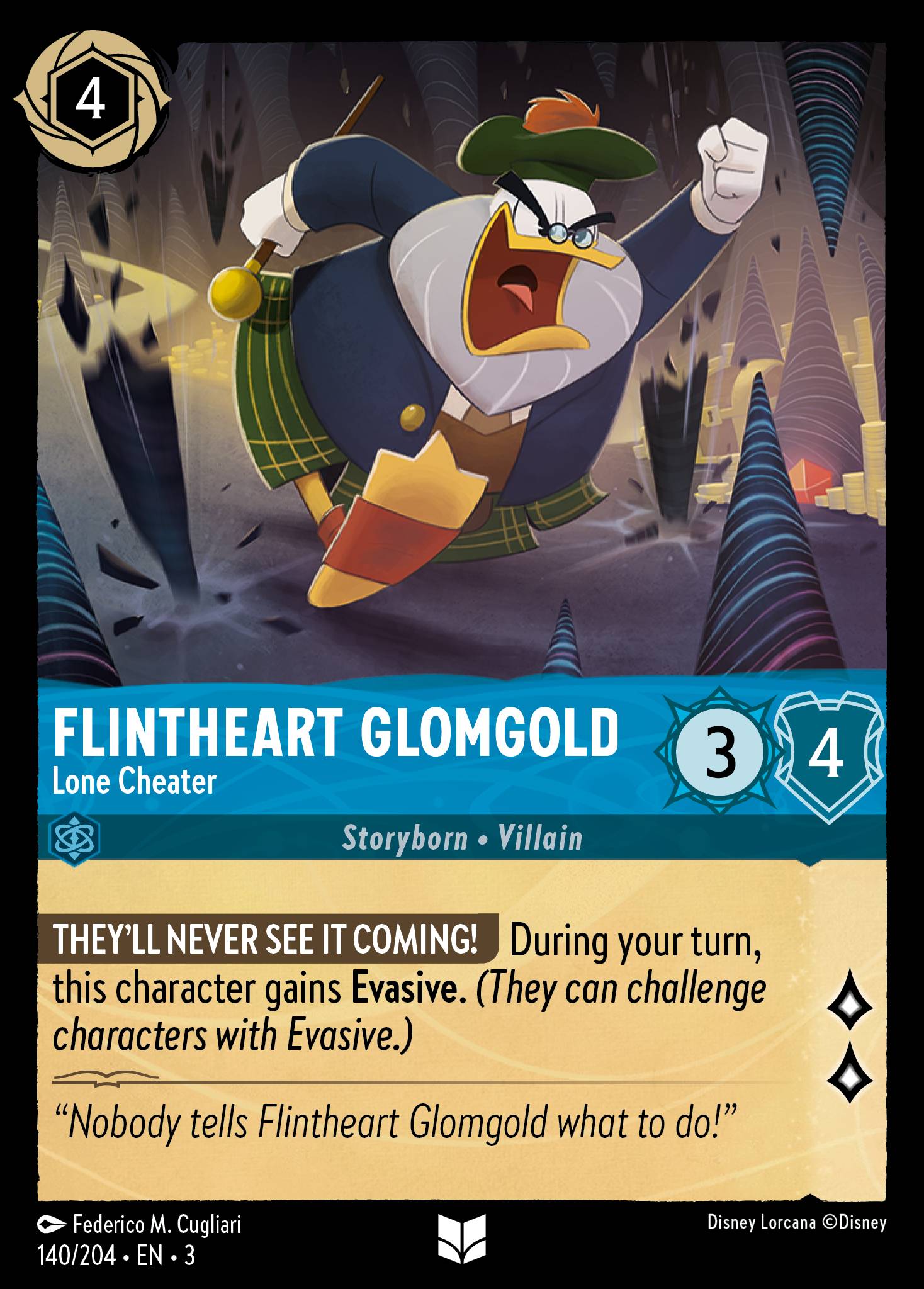 Flintheart Glomgold - Lone Cheater | Into the Inklands #140 [foil]