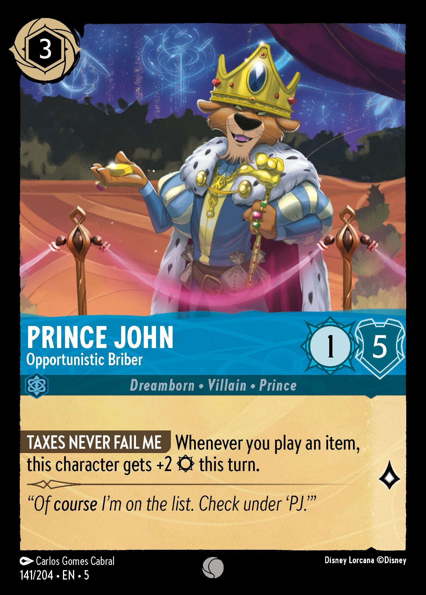 Prince John - Opportunistic Briber | Shimmering Skies #141 [foil]