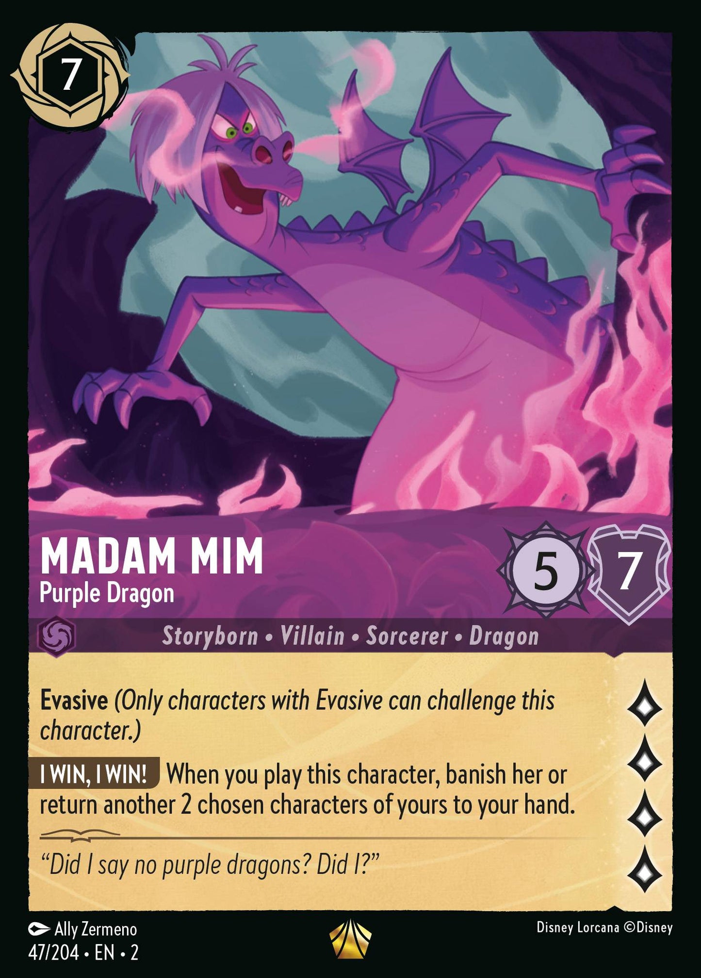 Madam Mim - Purple Dragon | Rise of the Floodborn #47 [foil]