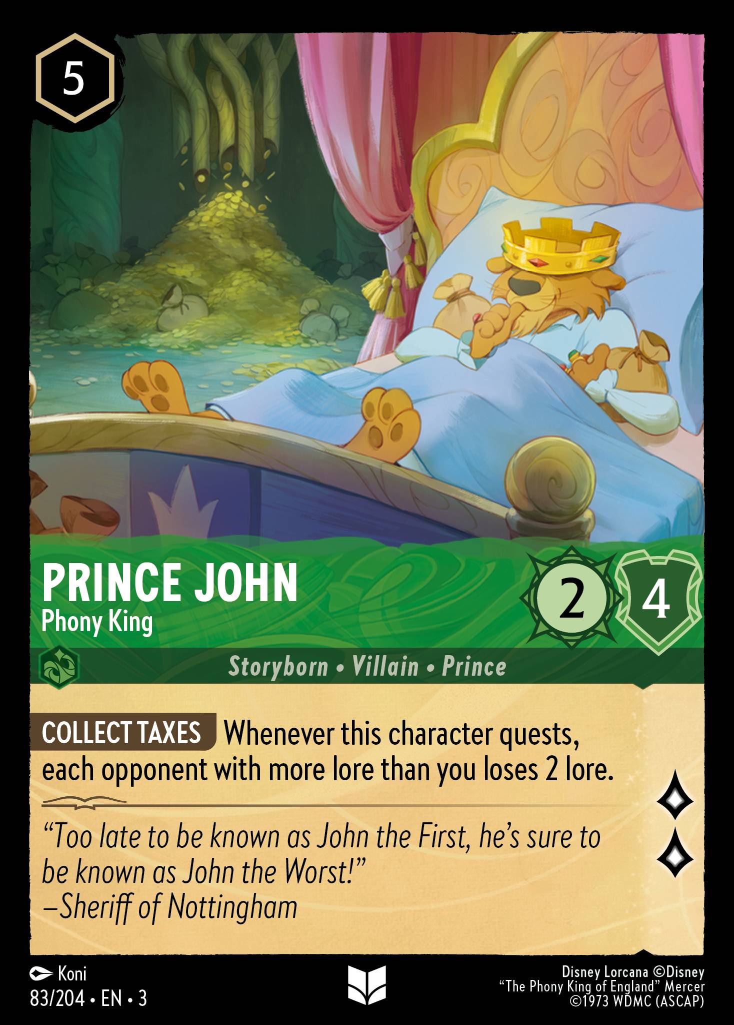 Prince John - Phony King | Into the Inklands #83 [foil]