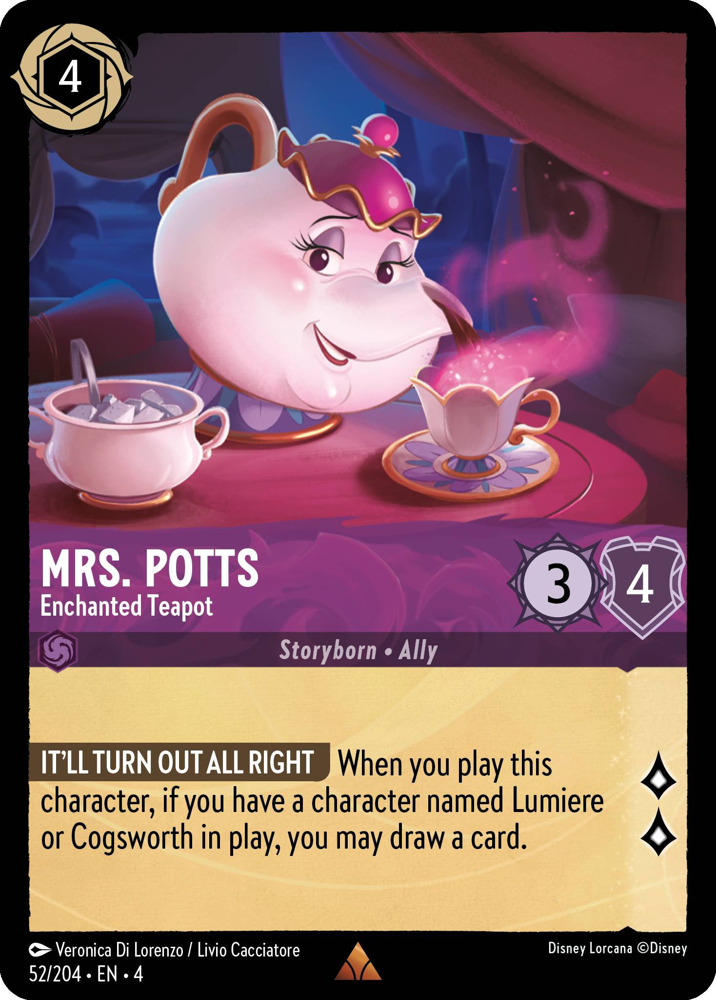 Mrs. Potts - Enchanted Teapot | Ursula's Return #52 [foil]