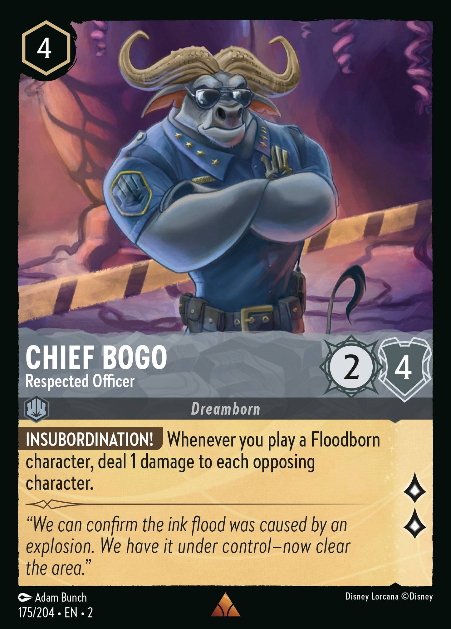 Chief Bogo - Respected Officer | Rise of the Floodborn #175 [foil]