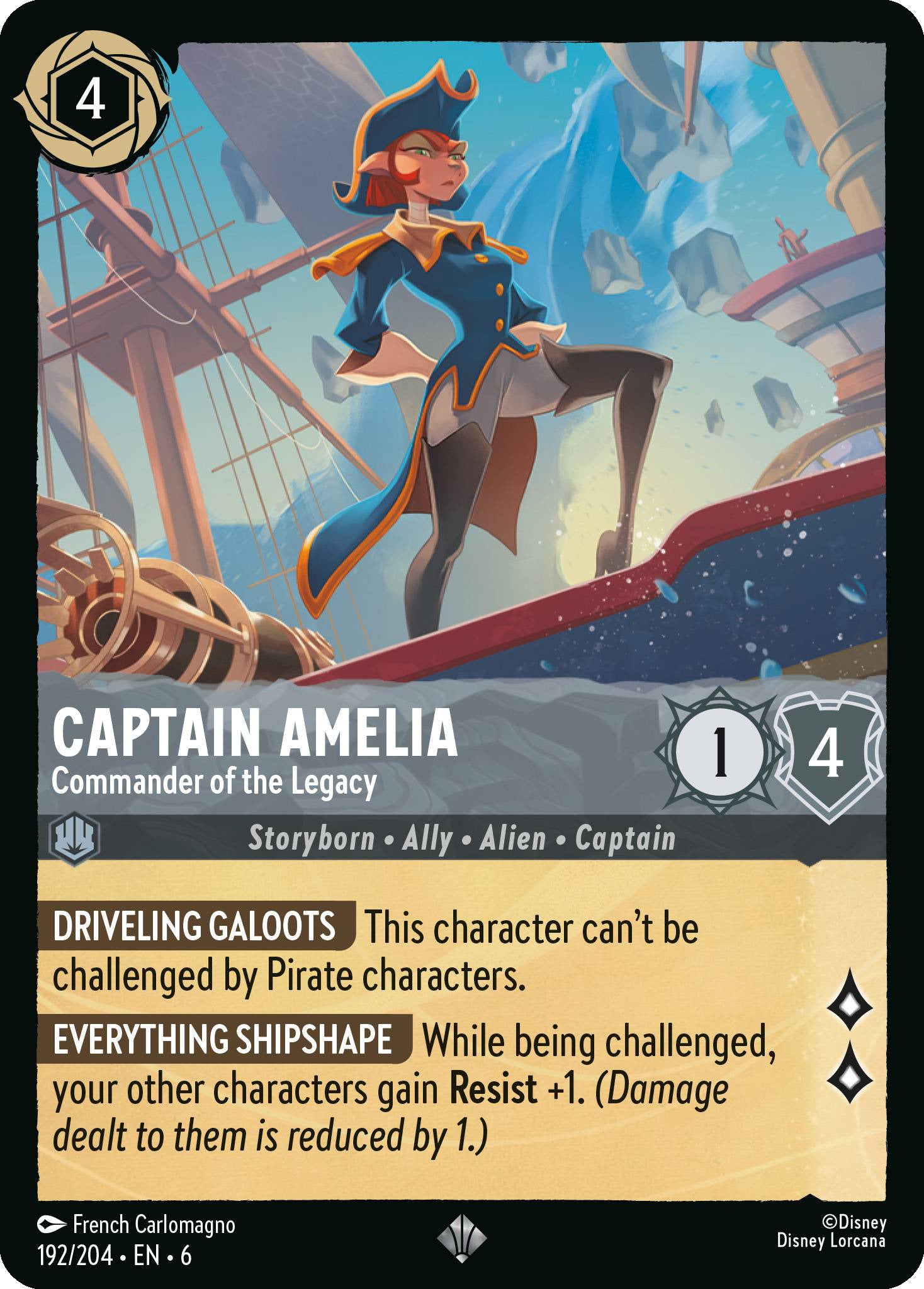 Captain Amelia - Commander of the Legacy | Azurite Sea #192 [foil]