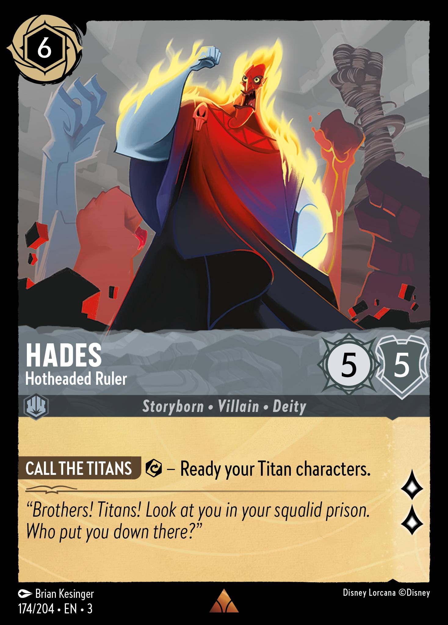 Hades - Hotheaded Ruler | Into the Inklands #174 [foil]